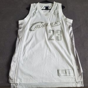 LeBron James Reebok all white Cavaliers jersey